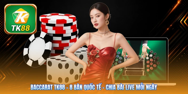 Baccarat Tk88 | 8 Bàn Quốc Tế - Chia Bài Live Mỗi Ngày