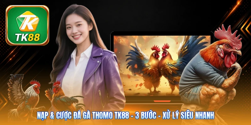 Nạp & cược đá gà Thomo Tk88 | 3 bước - Xử lý siêu nhanh